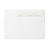 ゴールド ダイヤモンド ジオメトリック アートデコ ガツビー ウェディング ラップアラウンドラベル (裏面)