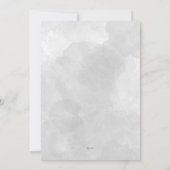 ゴールド ダイヤモンド ジオメトリック グレー 水彩 ベビーシャワー 招待状 (裏面)