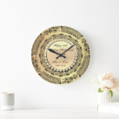 ゴールド ダイヤモンド スワール 25周年結婚記念日 ラージ壁時計 (ホーム)