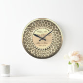 ゴールド ダイヤモンド、ダマスク 25周年記念結婚式 ラージ壁時計 (ホーム)