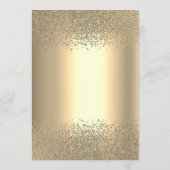 ゴールド ダイヤモンド ハート ドレス ブライダル シャワー 招待状 (裏面)