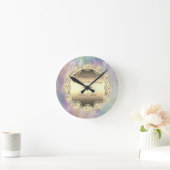 ゴールド ダイヤモンド パール オパール 50周年 結婚記念日 ラウンド壁時計 (ホーム)