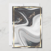 ゴールド ダイヤモンド フレーム 大理石 結婚記念日 招待状 (裏面)