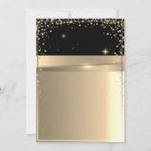 ゴールド ダイヤモンド フレーム、風船、退職パーティー 招待状 (裏面)