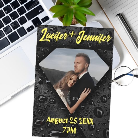 ゴールド ダイヤモンド モダン エレガント オーダーメイド ウェディング セーブザデート