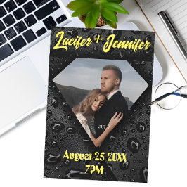 ゴールド ダイヤモンド モダン エレガント オーダーメイド ウェディング 招待状