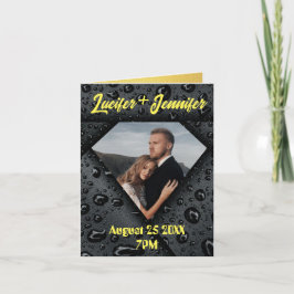 ゴールド ダイヤモンド モダン エレガント オーダーメイド ウェディング 案内状