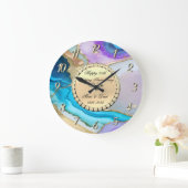 ゴールド ダイヤモンド 大理石 25周年 結婚記念日 ラージ壁時計 (ホーム)