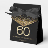 ゴールド ダイヤモンド 60歳の誕生日パーティー フェイバーボックス (正面サイド)