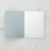 ゴールド ダスキーブルー ビーチ スターフィッシュ ベビーシャワー サンキューカード (内部)