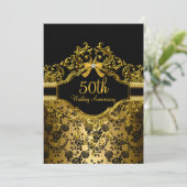 ゴールド ダマスク ローズ 50周年記念 招待状 (スタンド正面)