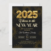 ゴールド チェアーズ ニューイヤーズイブ パーティー 招待状 (正面)