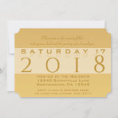 ゴールド チャイニーズ ドッグ ペーパーカット 2018 モノグラム ご招待 招待状 (裏面)