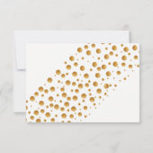 ゴールド チャンピエーンバブル ウェディング 出欠カード (裏面)