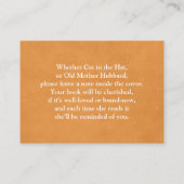 ゴールド テディベア 絵本リクエスト ベビーシャワー 挿入カード エンクロージャーカード (裏面)