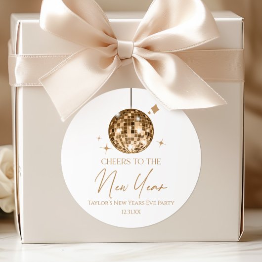 ゴールド ディスコボール おめでとう 年越しパーティー ラウンドシール