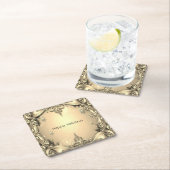 ゴールド デコレーション ホリデー ペーパー コースター (インサイチュ)