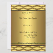 ゴールド デザイン 50周年 誕生日 アニバーサリー パーティー 招待状 (裏面)