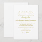 ゴールド トラディショナル クラシック フォーマル エレガント ウェディング 招待状 (正面/裏面)