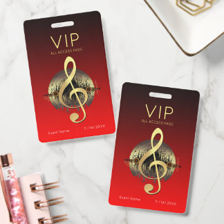 ゴールド トレブルクリフ VIP オールアクセス ボールドグラデーション バッジ