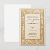 ゴールド トワール ウェディング 招待状 (装丁された家宝) (正面/裏面)