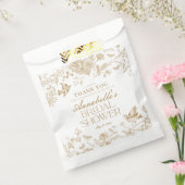 ゴールド トワール ド ジュイ フラワーブライダルシャワー デザート フェイバーバッグ (封をした状態)