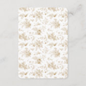 ゴールド トワール・ド・ジュイ 詳細 カード インビテーション 挿入 (裏面)