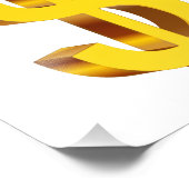 ゴールド ドル シンボル フォトプリント            (角)