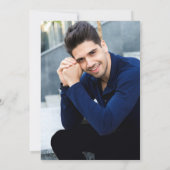 ゴールド ネイビー モダン ナーシングスクール 卒業 サンキューカード (裏面)