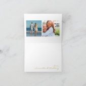 ゴールド ハイビスカス ハワイ フラワー フォト付き サンキューカード (内部)