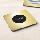 ゴールド ハード プラスチックコースター コースター (左側)