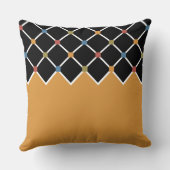ゴールド ハーレクイン パターン 秋 クッション (裏面)