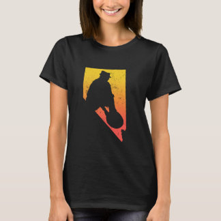 ゴールド・パナー・ネバダ州のシルエット - ゴールド・パンニング Tシャツ