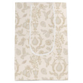 ゴールド パーフェクト ペア ブライダル シャワー ギフト バッグ ミディアムペーパーバッグ (裏面)