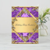 ゴールド パープル どんなパーティーの招待状 ゴールド パープル 招待状 (スタンド正面)