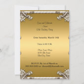 ゴールド パープル どんなパーティーの招待状 ゴールド パープル 招待状 (裏面)