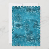 ゴールド パープル アクア スパークル グリッツィ マーメイド バースデー 招待状 (裏面)