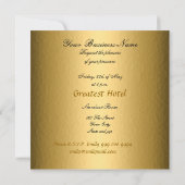 ゴールド ビジネス ミーティング 招待状 ロゴの変更 (裏面)