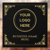 ゴールド ビジネス ロゴ アップロード カスタム ロゴ ウィンドウサイン (シート2)