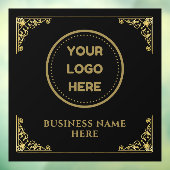 ゴールド ビジネス ロゴ アップロード カンパニー ロゴ カスタム ウィンドウサイン (シート3)