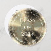 ゴールド・ビニール・レコード クラスオブ 招待状 (正面/裏面)