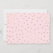 ゴールド&ピンクのモダン グラマー ブライダル シャワー 招待状 (裏面)