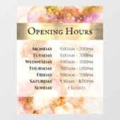 ゴールド ピンク ウォーターカラー 偽箔 オープニングアワー ウィンドウサイン (シート)