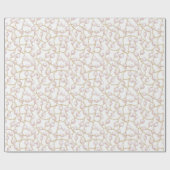 ゴールド ピンク グラム パール ブライダルシャワー ラッピングペーパー (フラット)