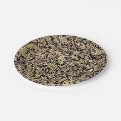 ゴールド ピンク グリーン ブラック カモフラージュ 誕生日パーティー ペーパープレート (アングル)