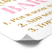 ゴールド ピンク コンフェッティ ミモザ バー サイン 結婚式 (角)