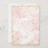 ゴールド＆ピンク ティーパーティー 誕生日招待状 招待状 (裏面)