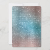 ゴールド ピンク フラワー ユニコーン 誕生日 招待状 (裏面)