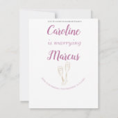 ゴールド&ピンク リジー&ダーシー テーマのウェディング招待状 招待状 (裏面)