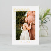 ゴールド ピース ラブ ジョイ クリスマス カード (立ち正面)